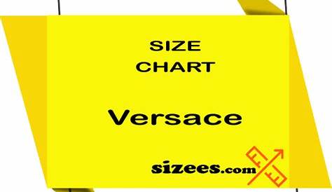 versace size chart women's