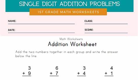 Top 5 Easy Addition Kids Activities 1st Grade Worksheets : Math