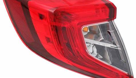 Tail Light For 2016-2017 Honda Civic LX Sedan LH w/ Bulb(s) | eBay
