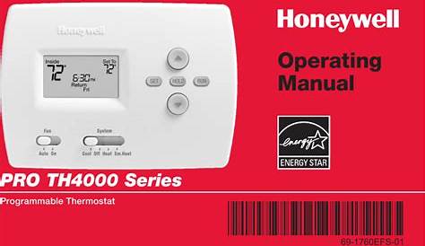 Honeywell Th4110D1007 Digital Thermostat Operation Manual 69 1760EFS 01
