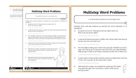 Multi-Step Maths Word Problems Year 6 Worksheet - Twinkl