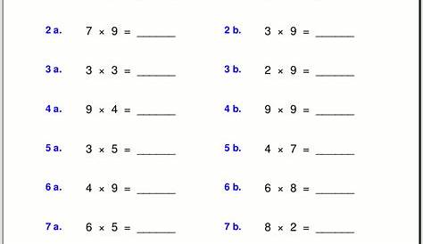 Multiplication worksheets for grade 3 | 4th grade math worksheets