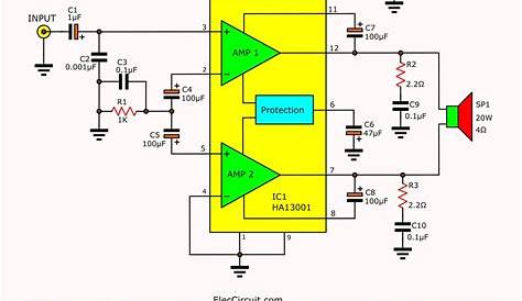 20 Watt Guitar Amplifier Circuit Diagram