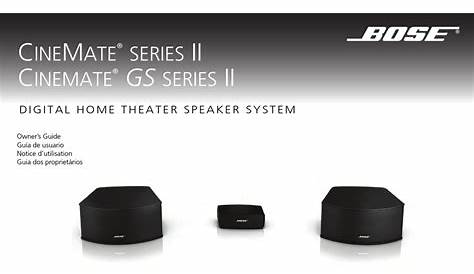 bose cinemate 1 sr setup guide