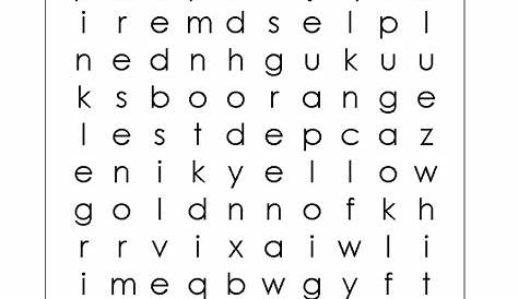 simple printable word search