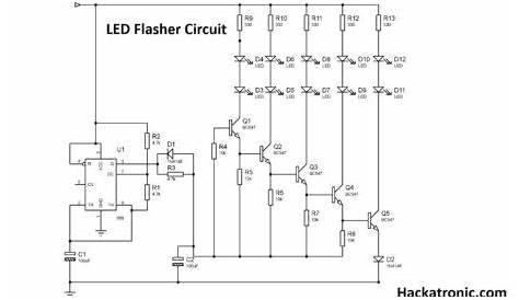 LED Flasher Circuit Diagram with 555 Timer » 555 timer IC