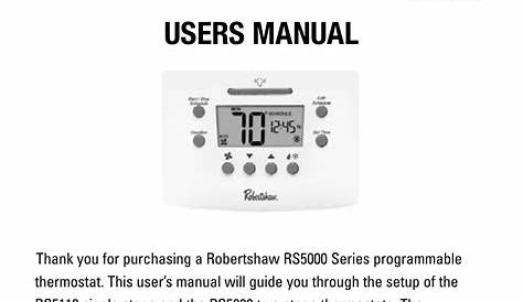 robertshaw rs3110 manual