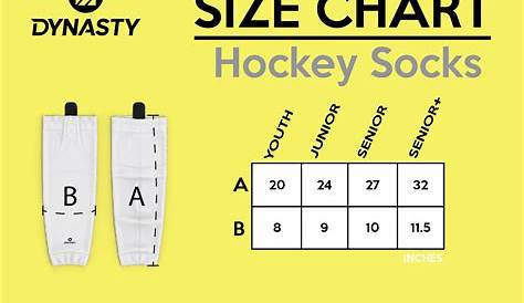 ice hockey socks size chart