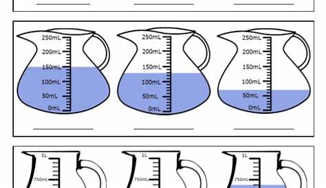 measurement cup worksheet kindergarten