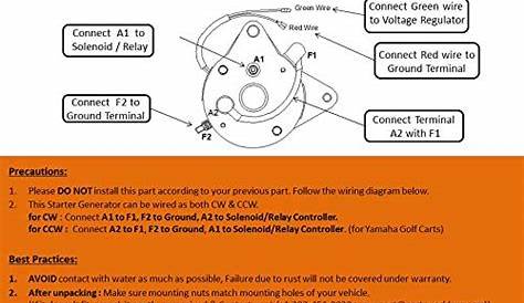 Yamaha Golf Cart Starter Generator Wiring Diagram / Starter Generator