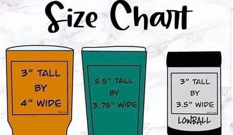 vinyl decal size chart for cups