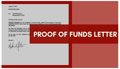 Proof of Funds Letter - [Download Yours Now] * Property M.O.B.