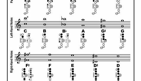 Tenor Saxophone Fingering Chart and Flashcards - StepWise Publications