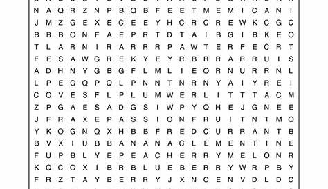 Jumbo Word Search Printable | 101 Activity