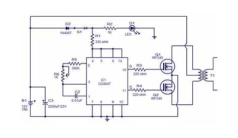 Simple 100W Inverter Circuit - Working and Circuit Diagram [UPDATED]
