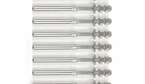HLZS 10 pcs Stainless Steel Cable Railing End Fitting Terminal Stud End