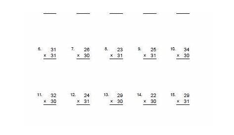 multi-digit multiplication worksheet