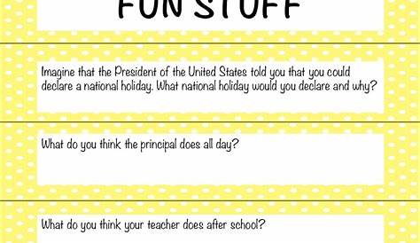 easy writing prompts for 5th graders