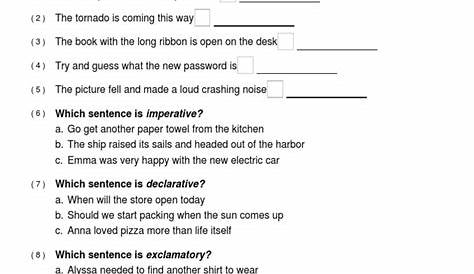 Worksheet Works Identifying Sentence