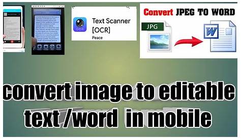 turn scanned pdf into editable text