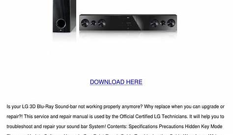 Lg Bb5520a Sound Bar System Service Manual An by CarleyBerube - Issuu