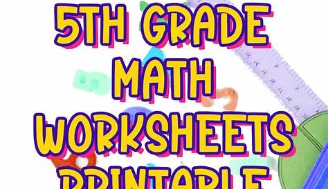 11 5th Grade Math Worksheets Printable - Free PDF at worksheeto.com