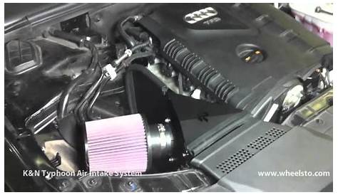 Audi B8 2.0T A4 with K&N Typhoon Air Intake System - YouTube