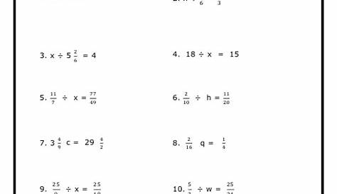 solving two-step equations worksheets answer key 7th grade