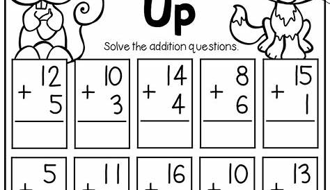 fun math worksheets for 1st grade