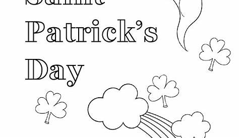 st patrick's day free printable coloring pages