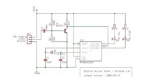 Digital Guitar Tuner - Microcontroller Project Circuit