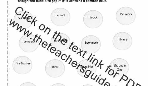 proper and common nouns worksheets