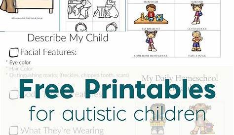 Free Printable Autism Worksheets - Lexia's Blog