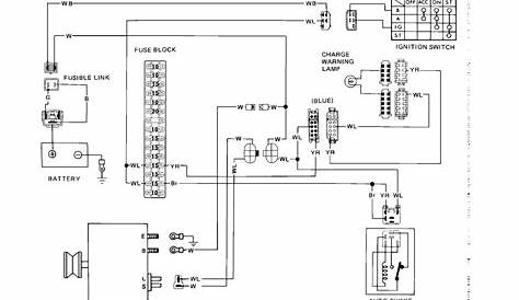 What is the alternator system wiring diagram on a 1986 Nissan 720 2.4