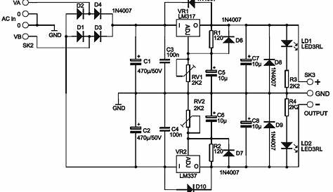 adjustable power supply schematic