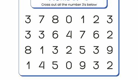 The Number 3 - Tracing - Academy Worksheets