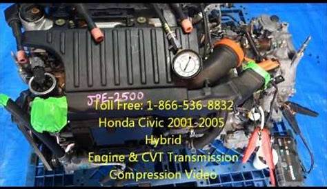 Honda Civic LDA Hybrid Engine & CVT Transmission 2001-2005 - YouTube