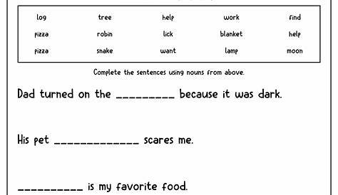 first grade proper noun worksheet