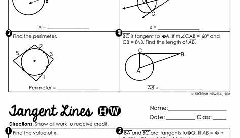 geometry circles worksheet answers
