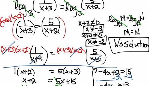 solving log equations worksheets