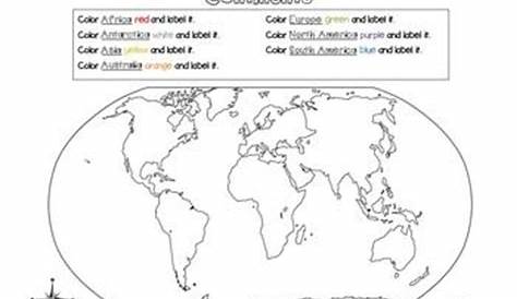 Label the Continents | Social studies worksheets, Continents, Student