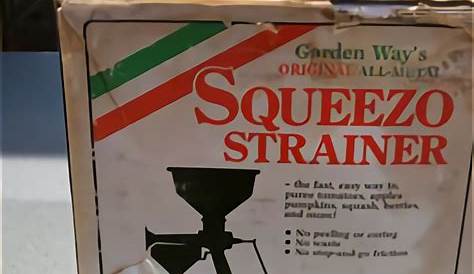 Squeezo Strainer Manual / Original All Metal Squeezo Manual Tomato