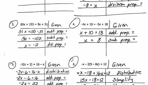 Algebraic Proofs Worksheet With Answers — db-excel.com