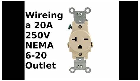 Wiring a 20A 250V NEMA 6 20 Outlet - YouTube