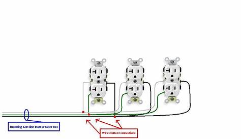 I need to wire 3 duplex outlets together and need to see a diagram on