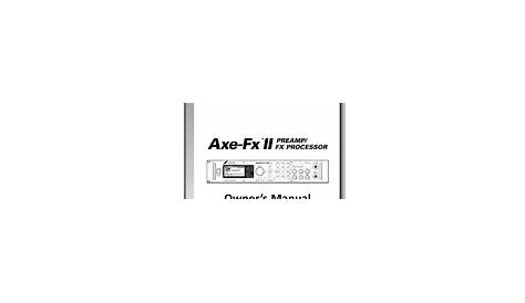 axe fx manual