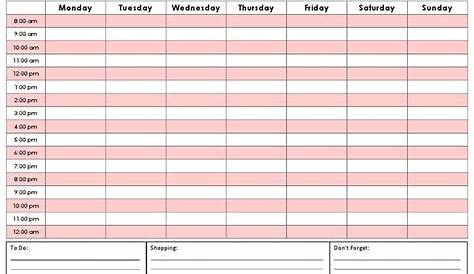 The 25+ best Daily schedule template ideas on Pinterest | Daily