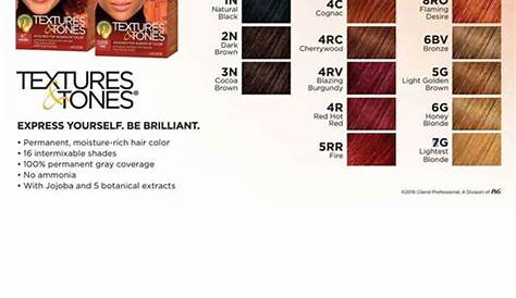 clairol tones and textures color chart