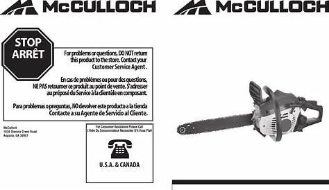 Mcculloch Chainsaws Manuals - saw palmetto for bph