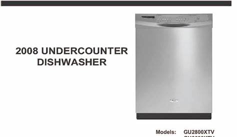 whirlpool dishwasher user manual